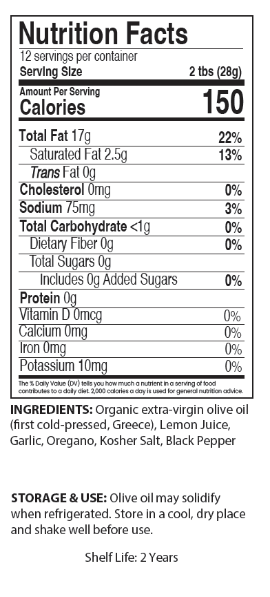 Lemon & Olive Oil Dressing and Marinade